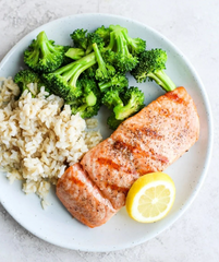 Fresh Grilled Salmon & Rice