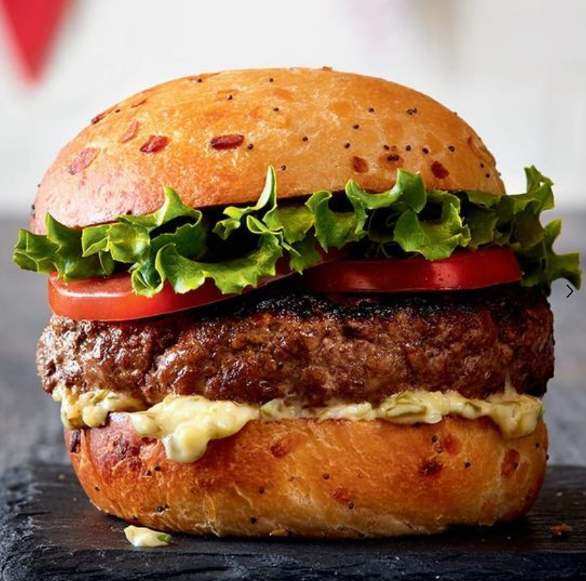 Beef Burger & Potato Wedges