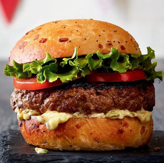 Beef Burger & Potato Wedges