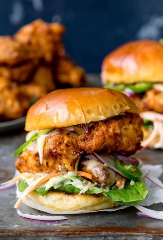 Chicken Burger & Potato Wedges