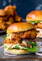 Chicken Burger & Potato Wedges