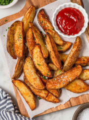 Chicken Burger & Potato Wedges