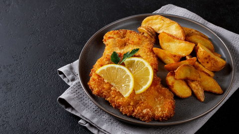 Schnitzel & Potato Wedges