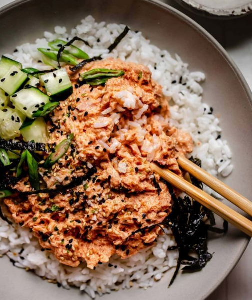 Spicy tuna rice bowl