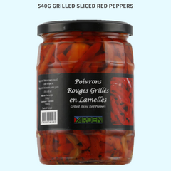 Grilled sliced red pepper - Poivrons rouges